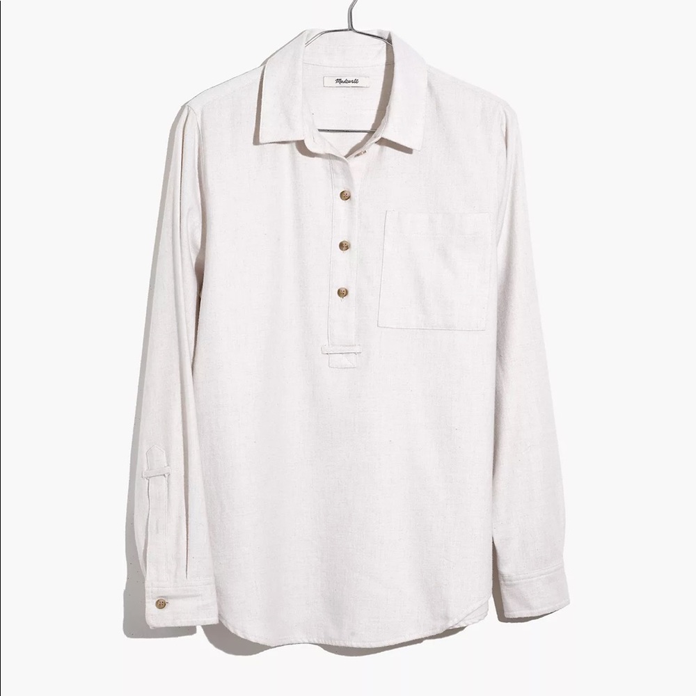 Madewell Flannel Classic Ex-Boyfriend Popover Shirt